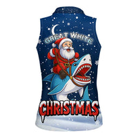 Great White Christmas Shark Christmas Women Sleeveless Polo Shirt Funny Xmas Holiday Patterns - Wonder Print Shop