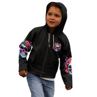 I'm Not A B I'm Just Honest Skull Roses Colorful Kid Hoodie - Wonder Print Shop