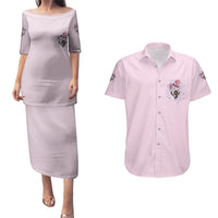 Don't Try To Figure Me Out Couples Matching Puletasi Dress and Hawaiian Shirt - Wonder Print Shop