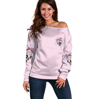 Don't Try To Figure Me Out Off Shoulder Sweater - Wonder Print Shop