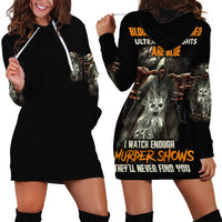 They'll Never Find You Hoodie Dress - Wonder Print Shop