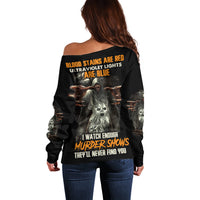 They'll Never Find You Off Shoulder Sweater - Wonder Print Shop