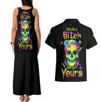 Yes I'm A B But Not Yours Couples Matching Tank Maxi Dress and Hawaiian Shirt - Wonder Print Shop