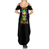Yes I'm A B But Not Yours Family Matching Summer Maxi Dress and Hawaiian Shirt - Wonder Print Shop