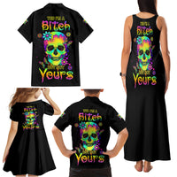 Yes I'm A B But Not Yours Family Matching Tank Maxi Dress and Hawaiian Shirt - Wonder Print Shop
