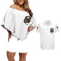 Underestimate Me That'll Be Fun Couples Matching Off Shoulder Short Dress and Hawaiian Shirt - Wonder Print Shop