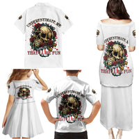 Underestimate Me That'll Be Fun Family Matching Puletasi Dress and Hawaiian Shirt - Wonder Print Shop