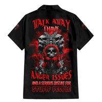 Walk Away I Have Anger Issues Skull Family Matching Mermaid Dress and Hawaiian Shirt - Wonder Print Shop