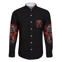 Walk Away I Have Anger Issues Skull Family Matching Short Sleeve Bodycon Dress and Hawaiian Shirt - Wonder Print Shop