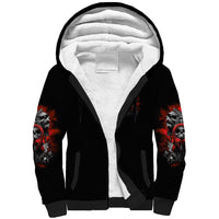 Walk Away I Have Anger Issues Skull Sherpa Hoodie - Wonder Print Shop