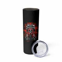 Walk Away I Have Anger Issues Skull Skinny Tumbler - Wonder Print Shop
