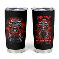 Walk Away I Have Anger Issues Skull Tumbler Cup - Wonder Print Shop