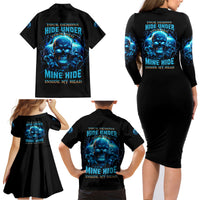 Your Demons Hide Under Your Bed Family Matching Long Sleeve Bodycon Dress and Hawaiian Shirt - Wonder Print Shop
