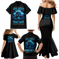 Your Demons Hide Under Your Bed Family Matching Mermaid Dress and Hawaiian Shirt - Wonder Print Shop