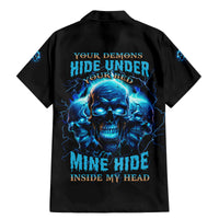 Your Demons Hide Under Your Bed Family Matching Mermaid Dress and Hawaiian Shirt - Wonder Print Shop
