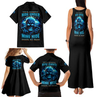 Your Demons Hide Under Your Bed Family Matching Tank Maxi Dress and Hawaiian Shirt - Wonder Print Shop