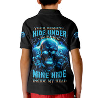 Your Demons Hide Under Your Bed Kid Polo Shirt - Wonder Print Shop