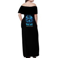 Your Demons Hide Under Your Bed Off Shoulder Maxi Dress - Wonder Print Shop
