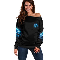 Your Demons Hide Under Your Bed Off Shoulder Sweater - Wonder Print Shop