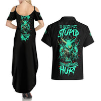 I Can Fix Stupid But It's Gonna Hurt Couples Matching Summer Maxi Dress and Hawaiian Shirt - Wonder Print Shop