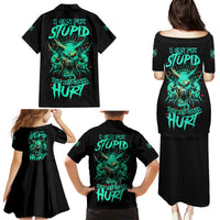 I Can Fix Stupid But It's Gonna Hurt Family Matching Puletasi Dress and Hawaiian Shirt - Wonder Print Shop