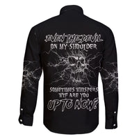 Even The Devil On My Shoulder Family Matching Mermaid Dress and Hawaiian Shirt - Wonder Print Shop