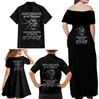 Even The Devil On My Shoulder Family Matching Off Shoulder Maxi Dress and Hawaiian Shirt - Wonder Print Shop
