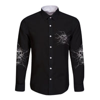 Even The Devil On My Shoulder Long Sleeve Button Shirt - Wonder Print Shop