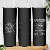 Even The Devil On My Shoulder Skinny Tumbler - Wonder Print Shop