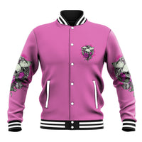 Stuck Between Idk Idc And IDGAF Pink Baseball Jacket - Wonder Print Shop