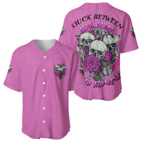 Stuck Between Idk Idc And IDGAF Pink Baseball Jersey - Wonder Print Shop