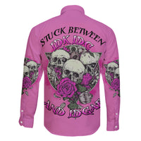 Stuck Between Idk Idc And IDGAF Pink Family Matching Long Sleeve Bodycon Dress and Hawaiian Shirt - Wonder Print Shop