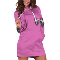 Stuck Between Idk Idc And IDGAF Pink Hoodie Dress - Wonder Print Shop