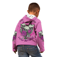 Stuck Between Idk Idc And IDGAF Pink Kid Hoodie - Wonder Print Shop