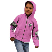 Stuck Between Idk Idc And IDGAF Pink Kid Hoodie - Wonder Print Shop