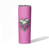 Stuck Between Idk Idc And IDGAF Pink Skinny Tumbler - Wonder Print Shop