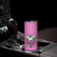 Stuck Between Idk Idc And IDGAF Pink Skinny Tumbler - Wonder Print Shop