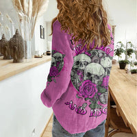 Stuck Between Idk Idc And IDGAF Pink Women Casual Shirt - Wonder Print Shop