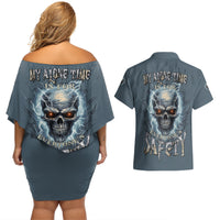 My Alone Time Is For Everyone's Safety Couples Matching Off Shoulder Short Dress and Hawaiian Shirt - Wonder Print Shop