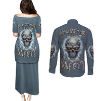 My Alone Time Is For Everyone's Safety Couples Matching Puletasi Dress and Long Sleeve Button Shirt - Wonder Print Shop