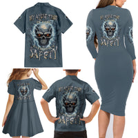 My Alone Time Is For Everyone's Safety Family Matching Long Sleeve Bodycon Dress and Hawaiian Shirt - Wonder Print Shop