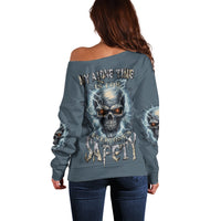 My Alone Time Is For Everyone's Safety Off Shoulder Sweater - Wonder Print Shop