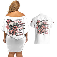 I Don't Have A Short Temper Couples Matching Off Shoulder Short Dress and Hawaiian Shirt - Wonder Print Shop