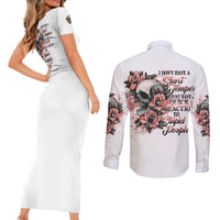 I Don't Have A Short Temper Couples Matching Short Sleeve Bodycon Dress and Long Sleeve Button Shirt - Wonder Print Shop