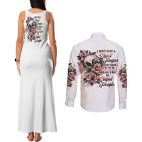 I Don't Have A Short Temper Couples Matching Tank Maxi Dress and Long Sleeve Button Shirt - Wonder Print Shop