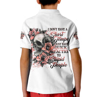 I Don't Have A Short Temper Kid Polo Shirt - Wonder Print Shop