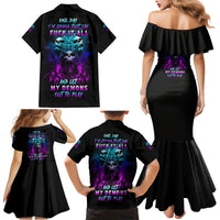One Day Let My Demons Out To Play Family Matching Mermaid Dress and Hawaiian Shirt - Wonder Print Shop