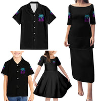 One Day Let My Demons Out To Play Family Matching Puletasi Dress and Hawaiian Shirt - Wonder Print Shop