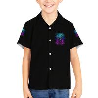 One Day Let My Demons Out To Play Family Matching Short Sleeve Bodycon Dress and Hawaiian Shirt - Wonder Print Shop