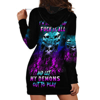 One Day Let My Demons Out To Play Hoodie Dress - Wonder Print Shop